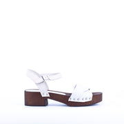 Closet MAR760 - sandalo zoccolo in pelle bianca - Marta Ray