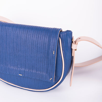 Daisy spighetta blu + cuoio nude - Marta Ray