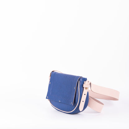 Daisy spighetta blu + cuoio nude - Marta Ray