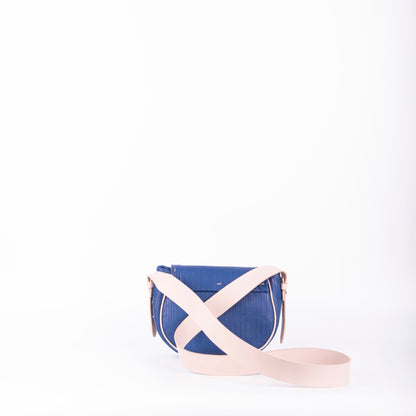 Daisy spighetta blu + cuoio nude - Marta Ray