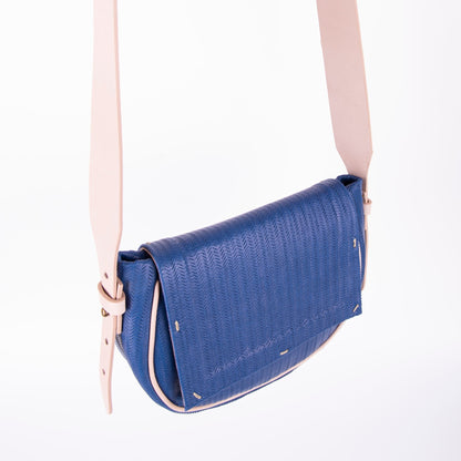 Daisy spighetta blu + cuoio nude - Marta Ray