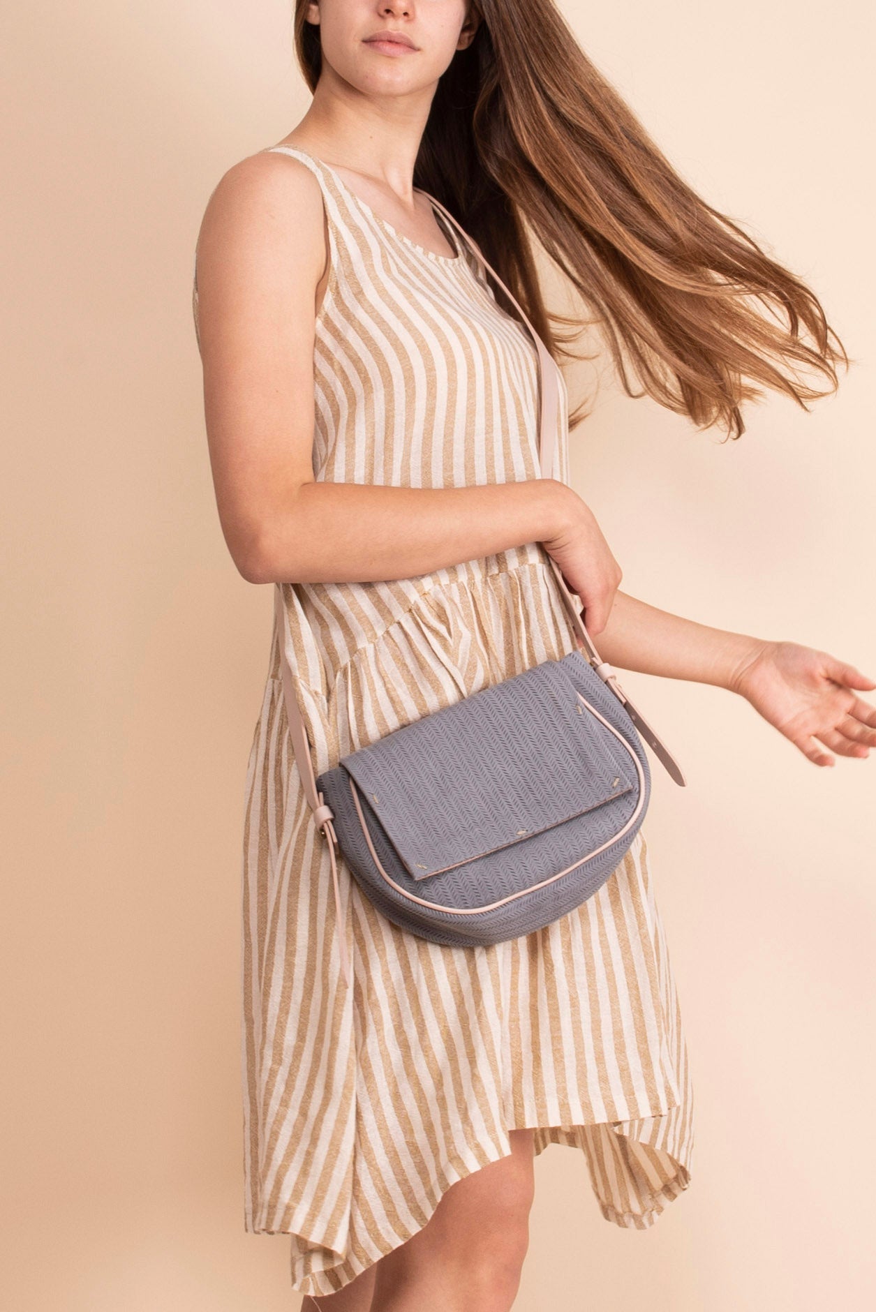 Daisy spighetta inky blue + cuoio nude - Marta Ray