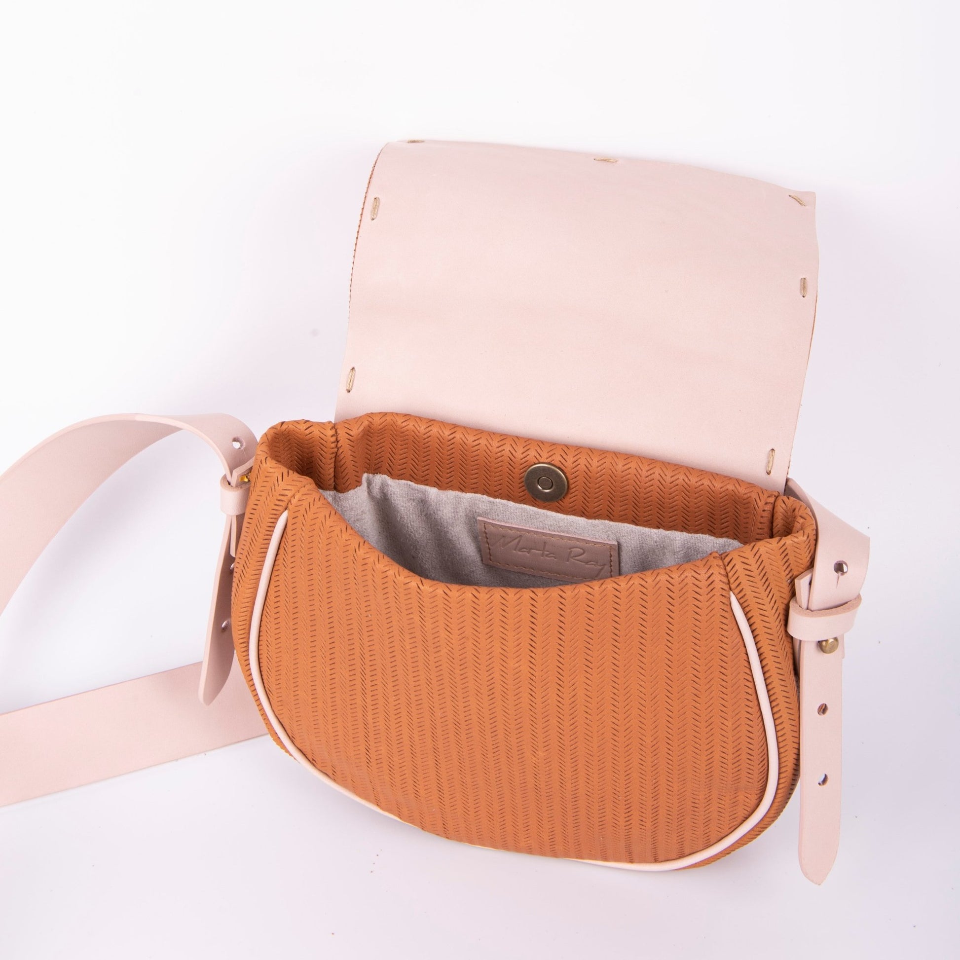 Daisy spighetta mattone + cuoio nude - Marta Ray