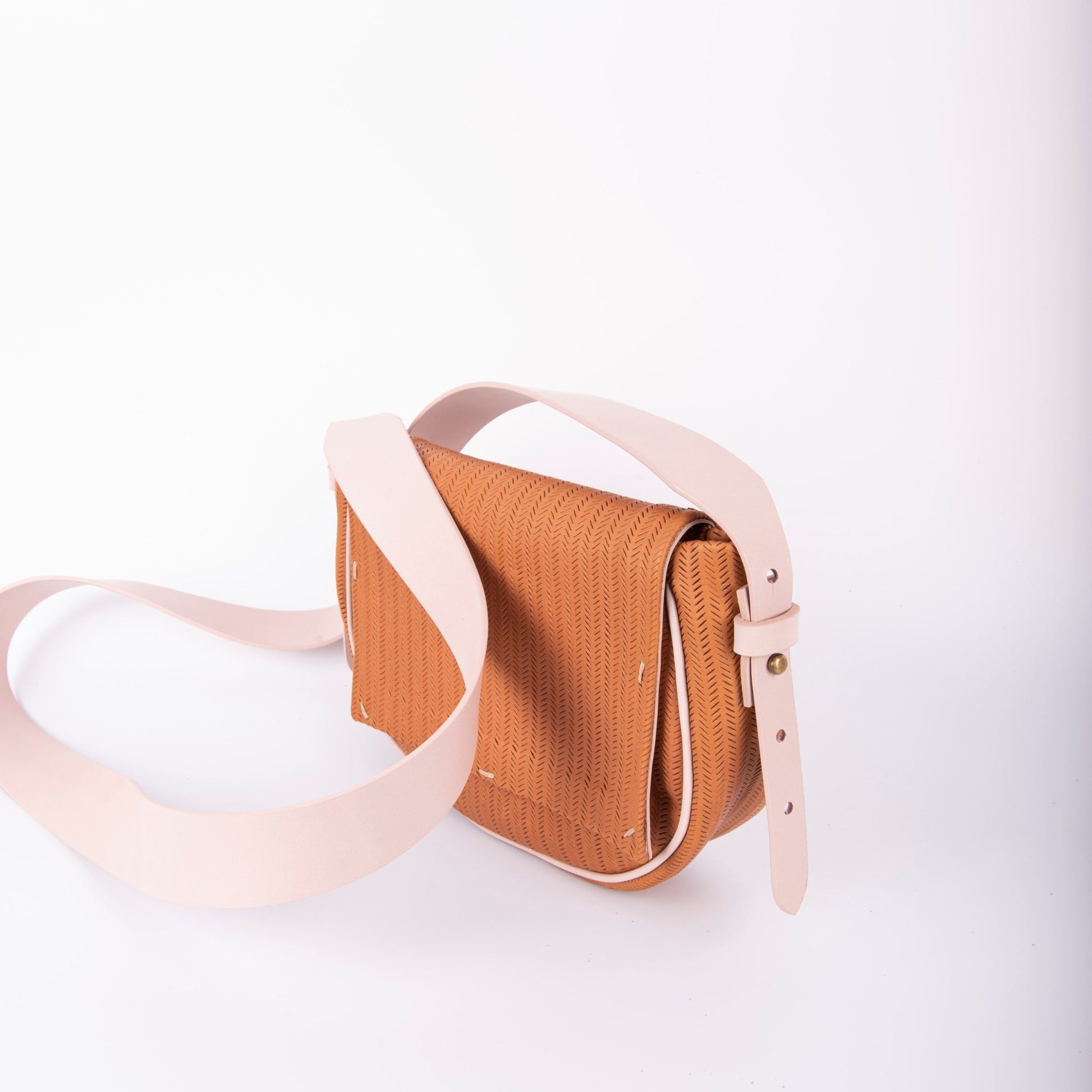Daisy spighetta mattone + cuoio nude - Marta Ray