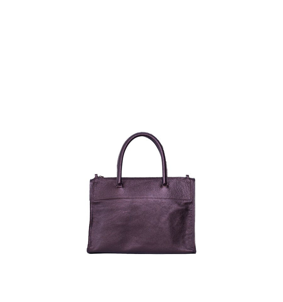 Diane pegaso metallizzata bronzo - borsa grande in pelle bronzo - Marta Ray