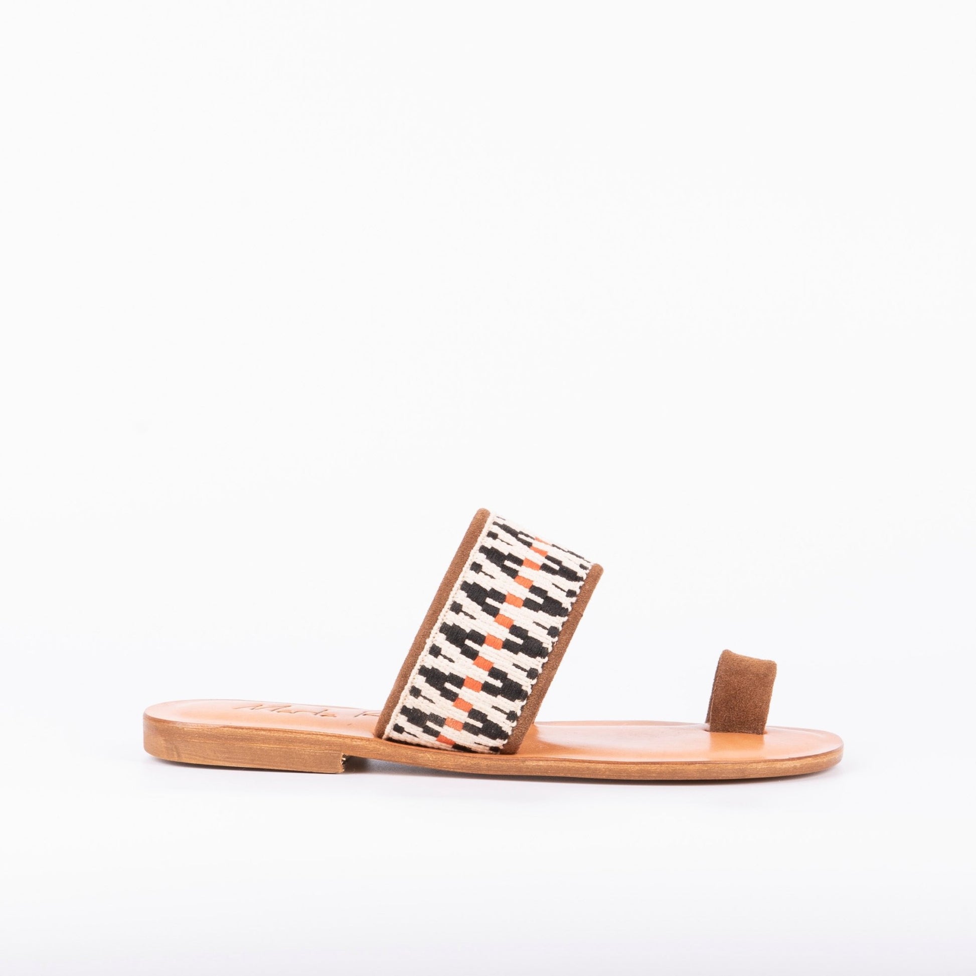 Dija camoscio+nastro boho cuoio - Marta Ray