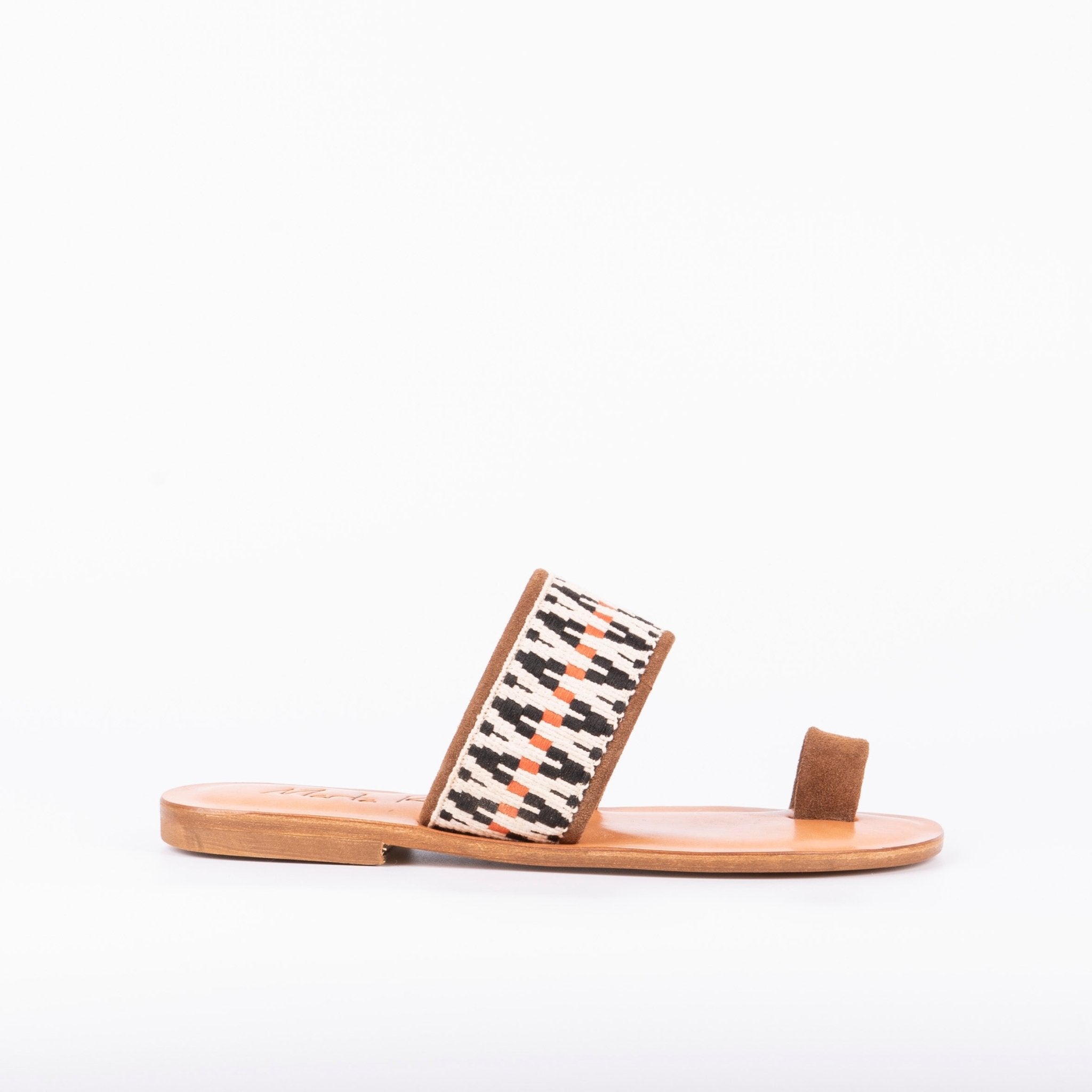 Dija camoscio+nastro boho cuoio - Marta Ray