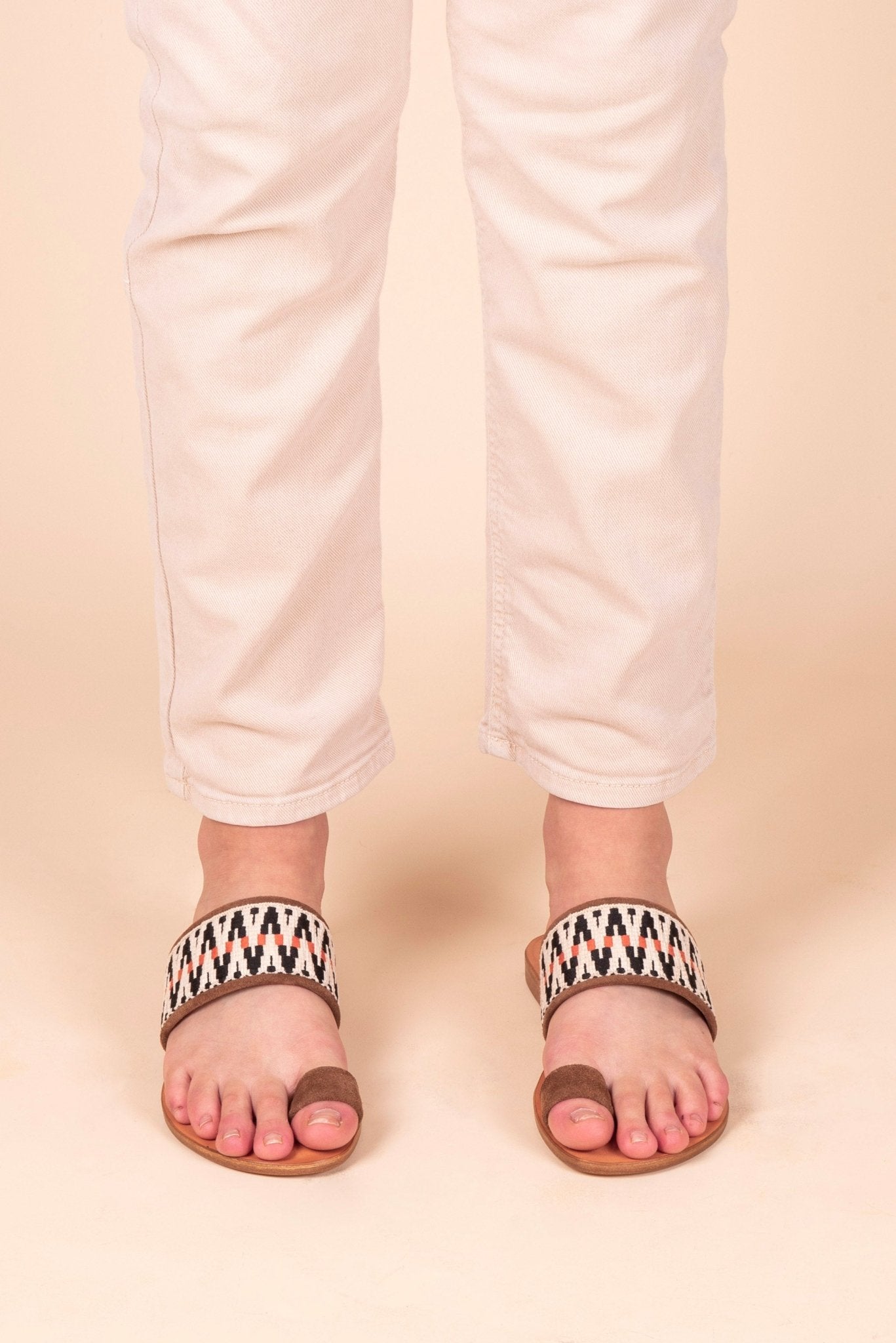 Dija camoscio+nastro boho cuoio - Marta Ray
