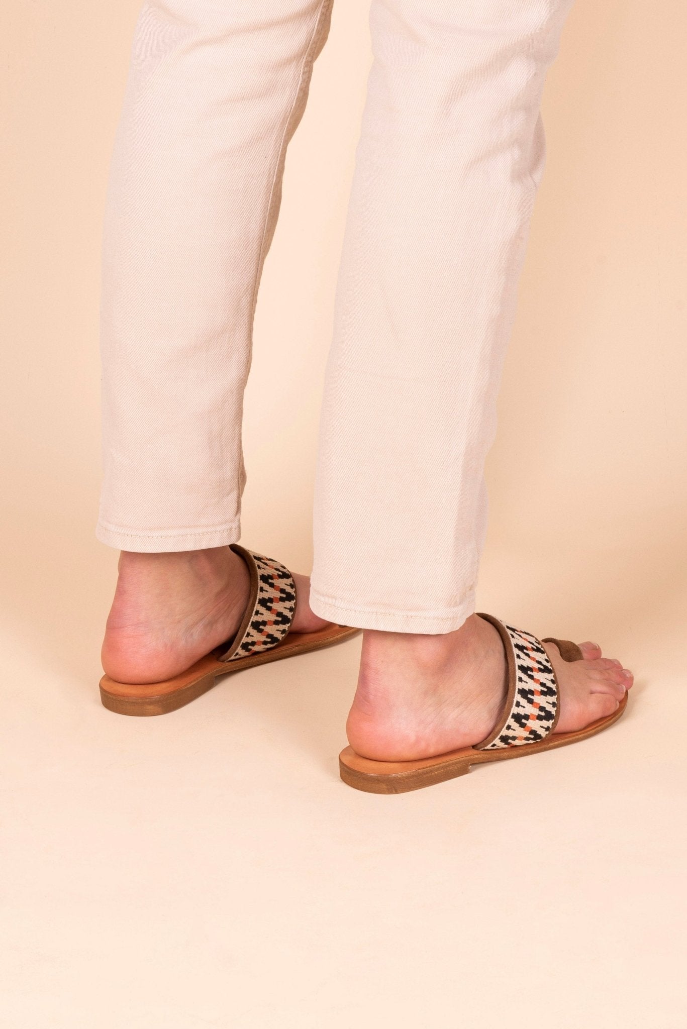 Dija camoscio+nastro boho cuoio - Marta Ray