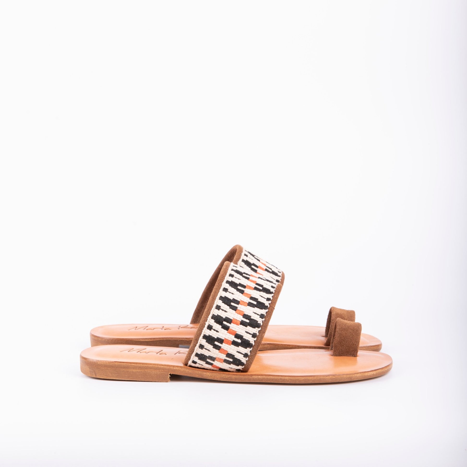 Dija camoscio+nastro boho cuoio - Marta Ray
