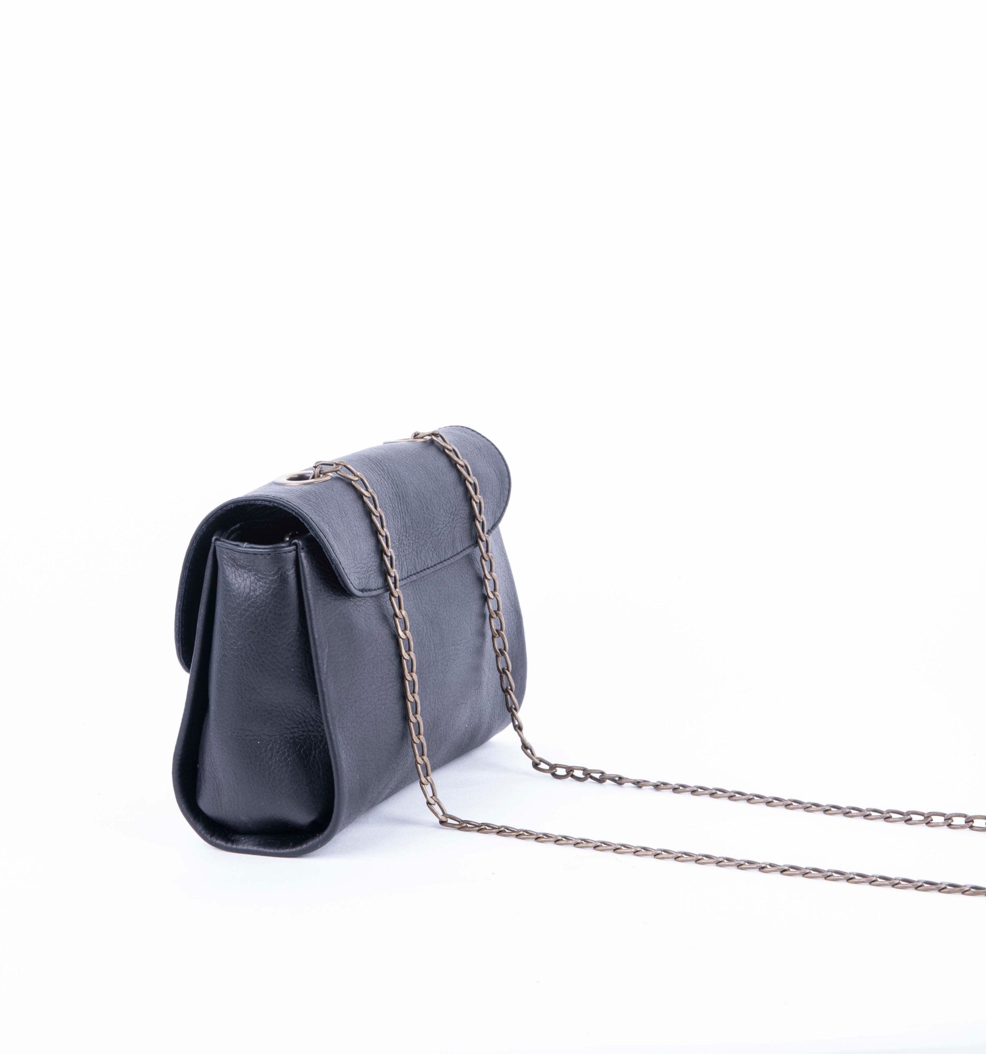 Dolly mousse nero - pochette a tracolla in pelle nera - Marta Ray