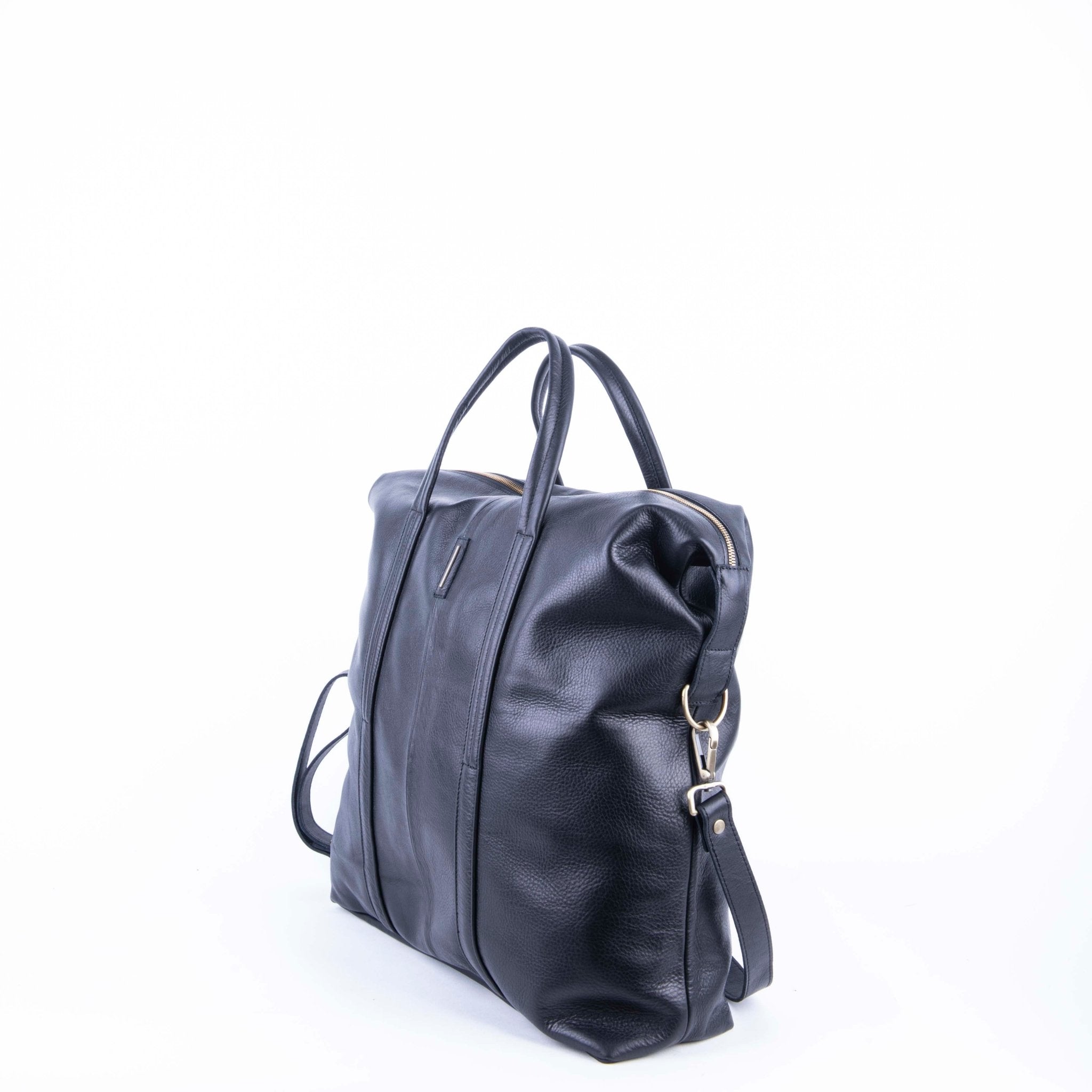 Dora mousse nero - borsa grande a tracolla in pelle nera - Marta Ray