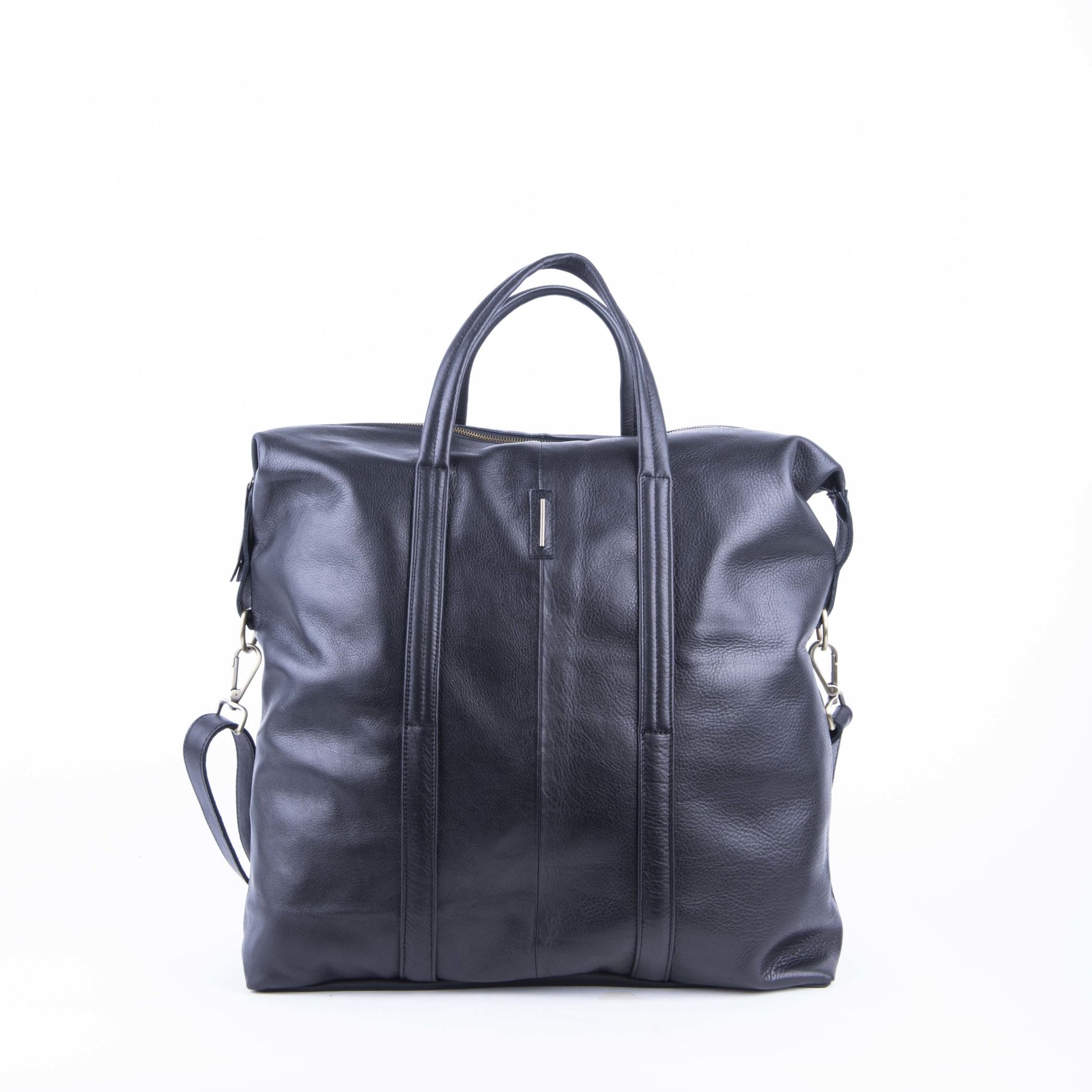 Dora mousse nero - borsa grande a tracolla in pelle nera - Marta Ray