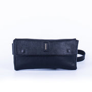 Dotty mousse nero - marsupio in pelle nera - Marta Ray