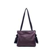Drew pegaso metal + cerato nero - borsa a spalla pelle laminata - Marta Ray