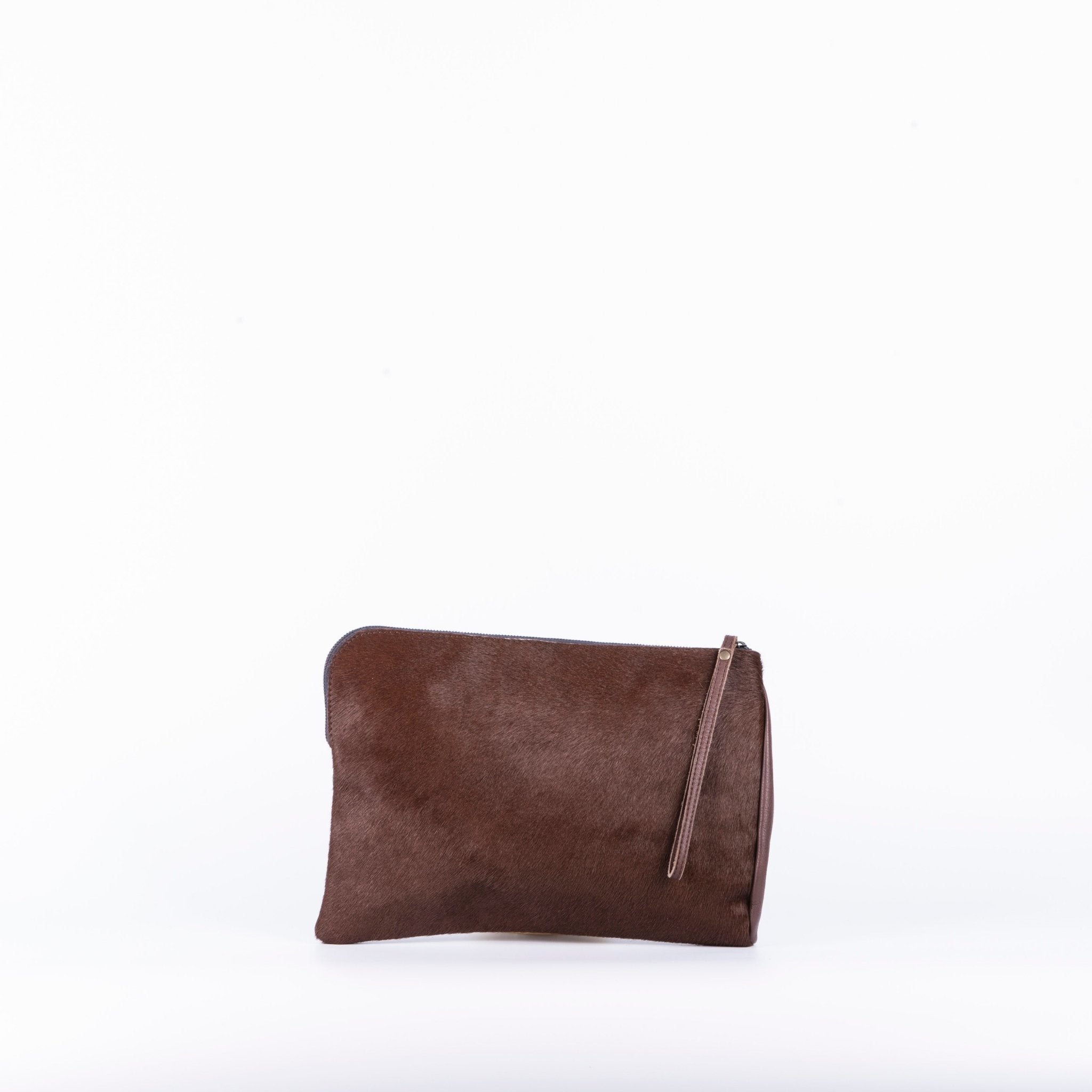 Edith mousse/cavallino cioccolato - pochette in pelle marrone - Marta Ray