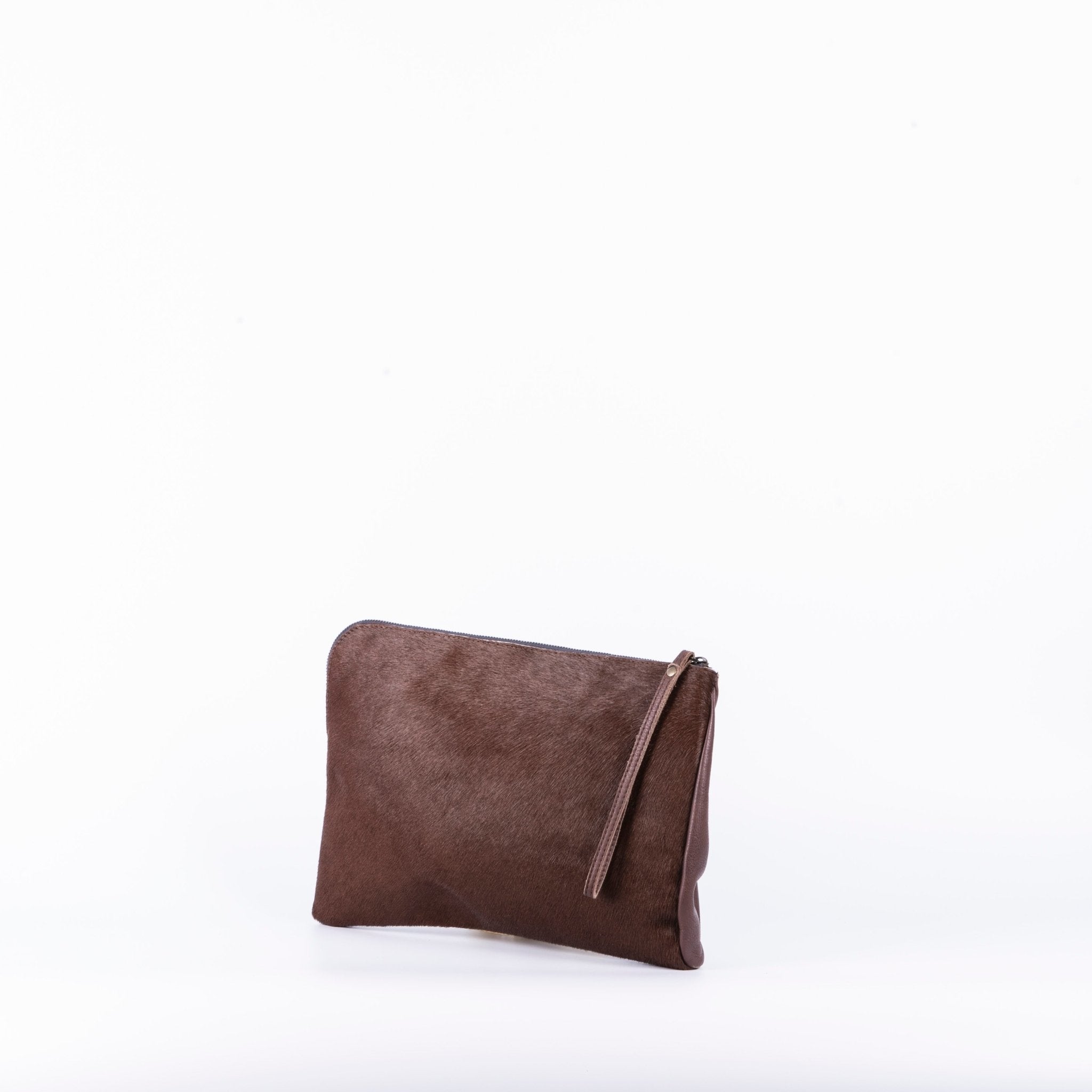 Edith mousse/cavallino cioccolato - pochette in pelle marrone - Marta Ray