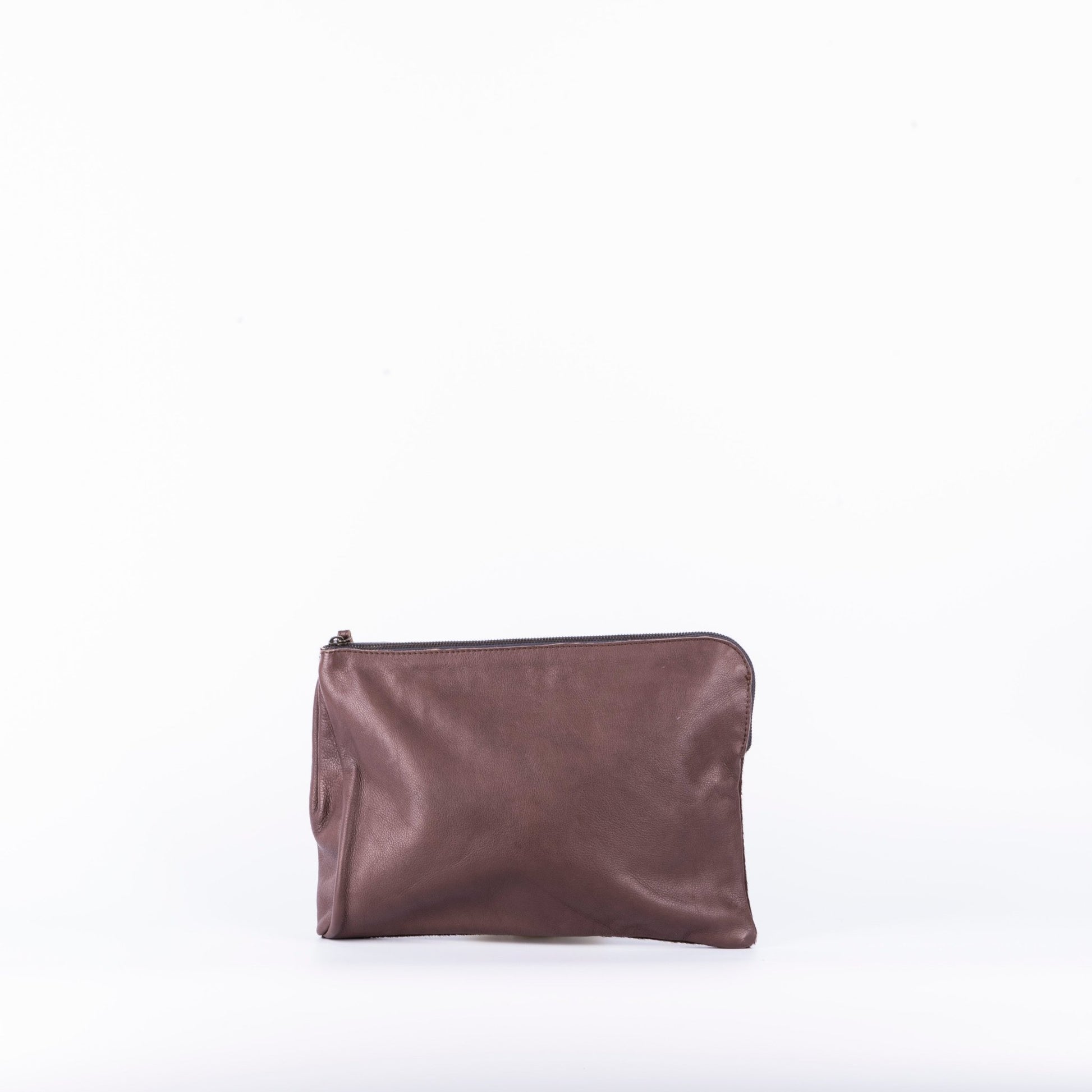 Edith mousse/cavallino cioccolato - pochette in pelle marrone - Marta Ray