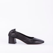 Eloisa savage nero - ballerina con tacco in pelle nera - Marta Ray