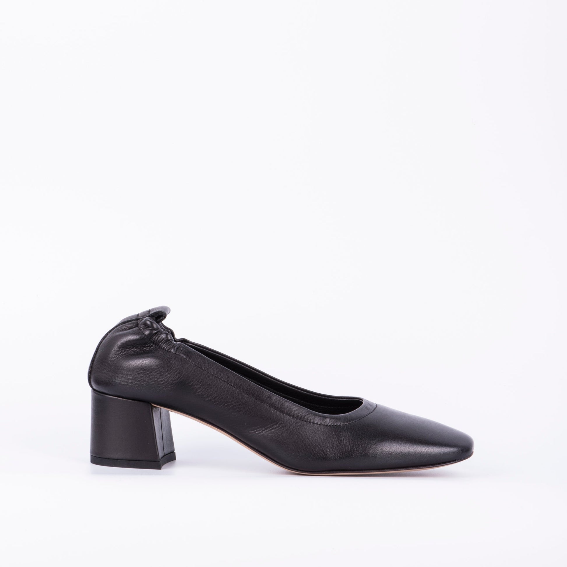 Eloisa savage nero - ballerina con tacco in pelle nera - Marta Ray
