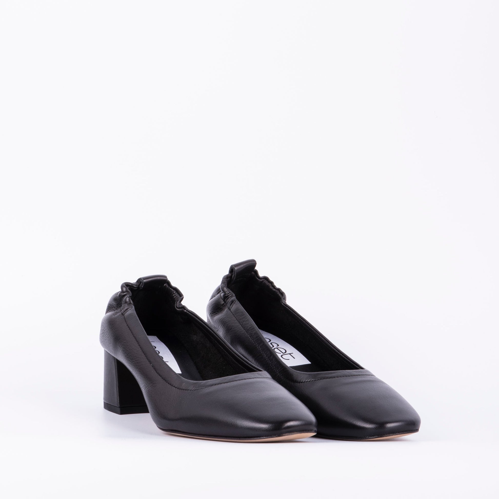 Eloisa savage nero - ballerina con tacco in pelle nera - Marta Ray