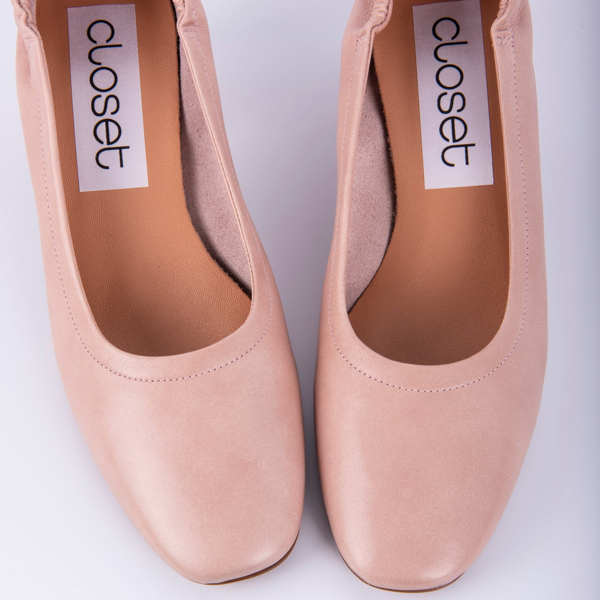 Eloisa savage nude - ballerina con tacco in pelle beige - Marta Ray