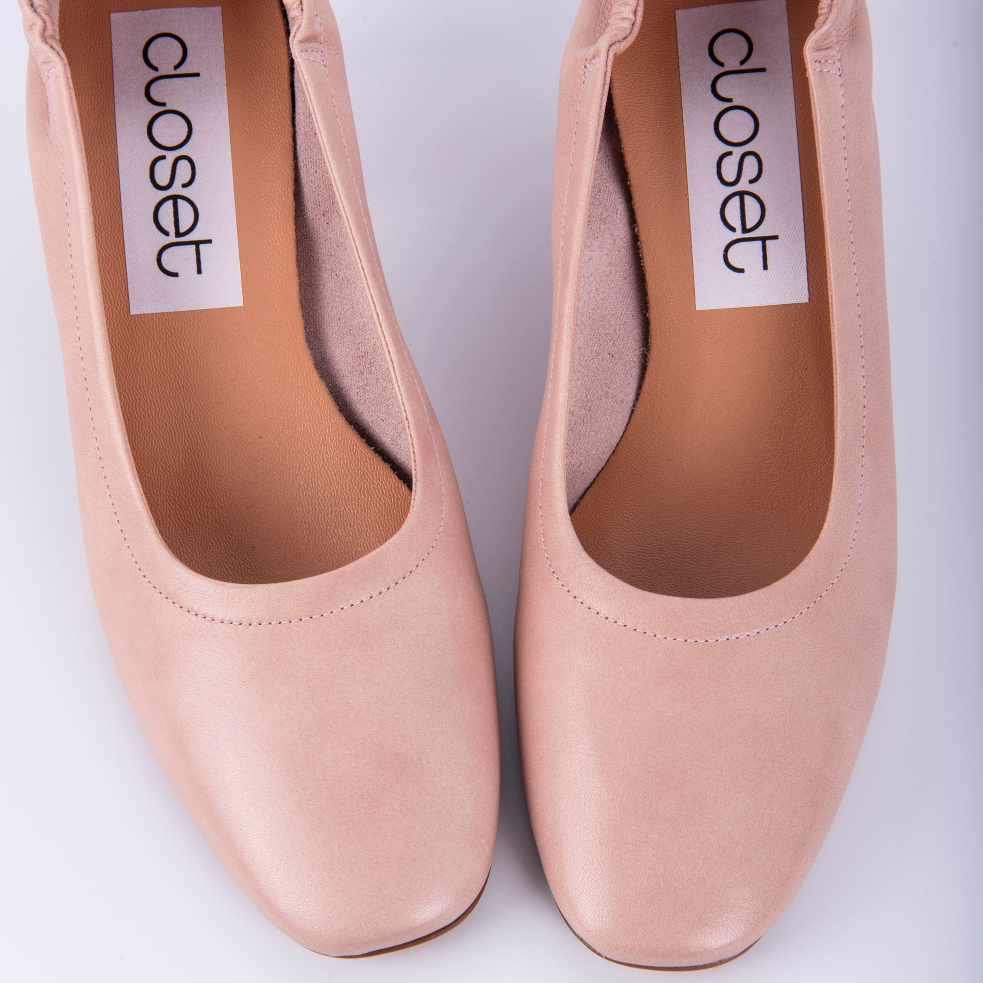 Eloisa savage nude - ballerina con tacco in pelle beige - Marta Ray