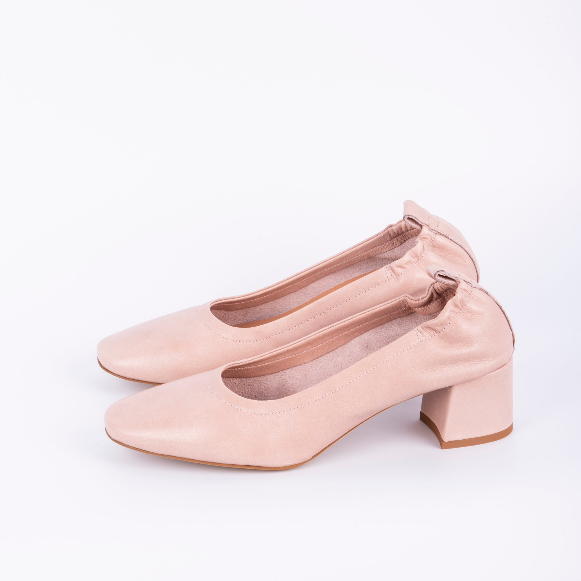 Eloisa savage nude - ballerina con tacco in pelle beige - Marta Ray