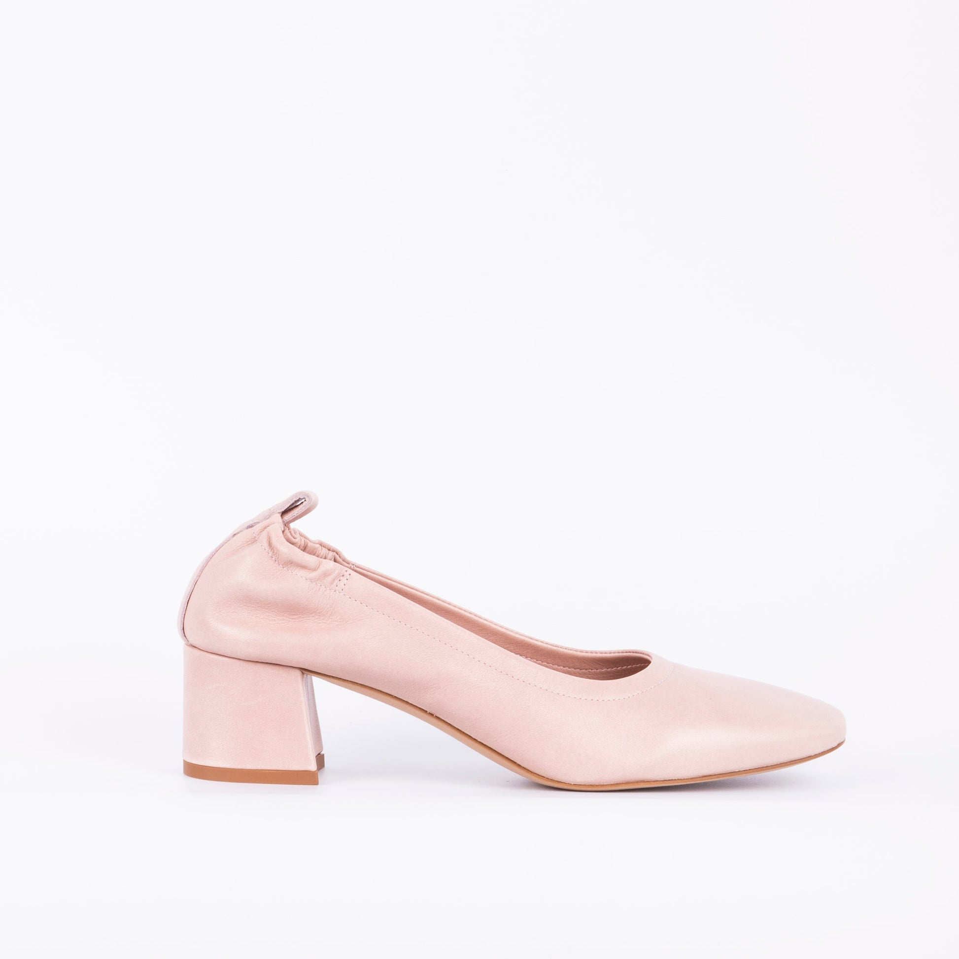 Eloisa savage nude - ballerina con tacco in pelle beige - Marta Ray