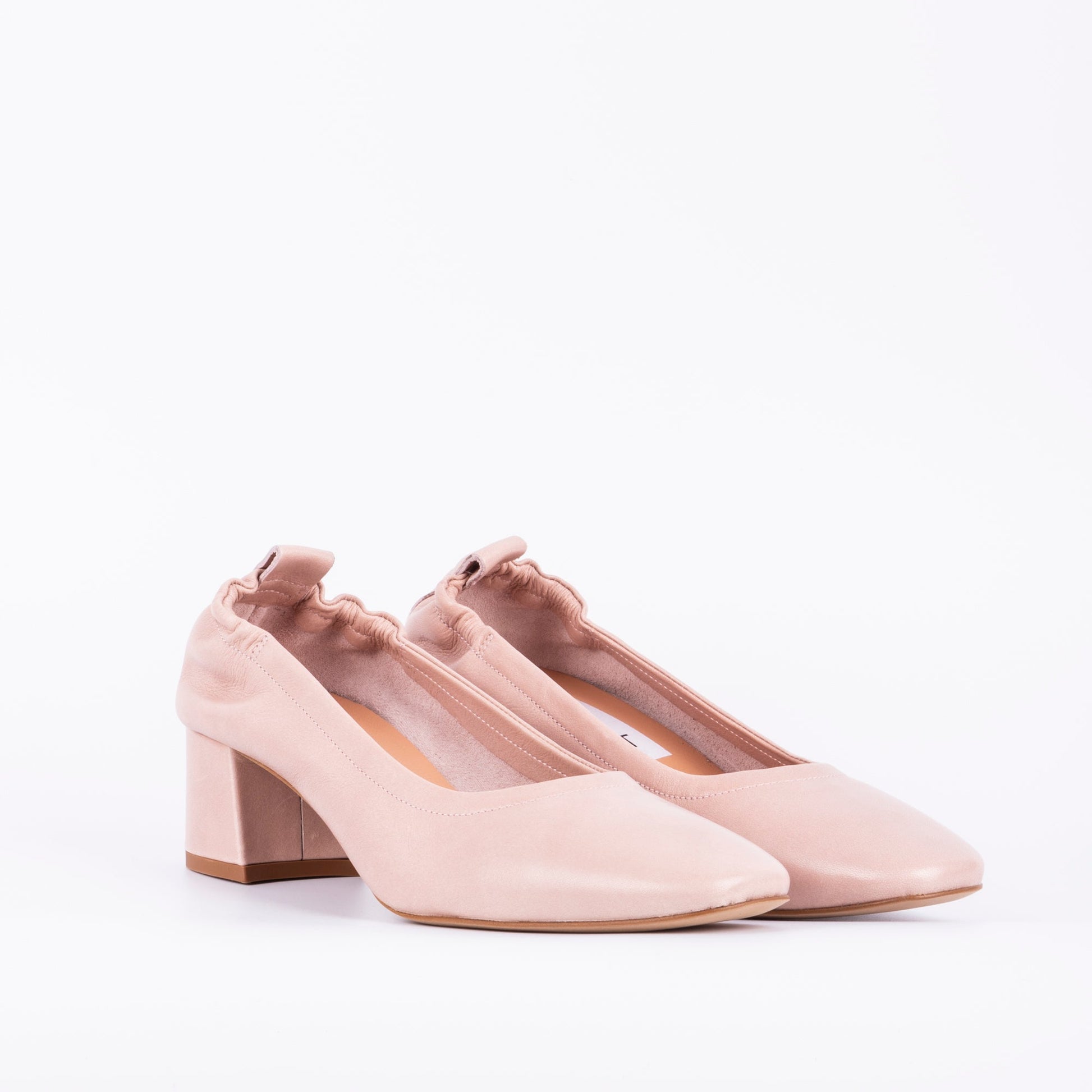 Eloisa savage nude - ballerina con tacco in pelle beige - Marta Ray