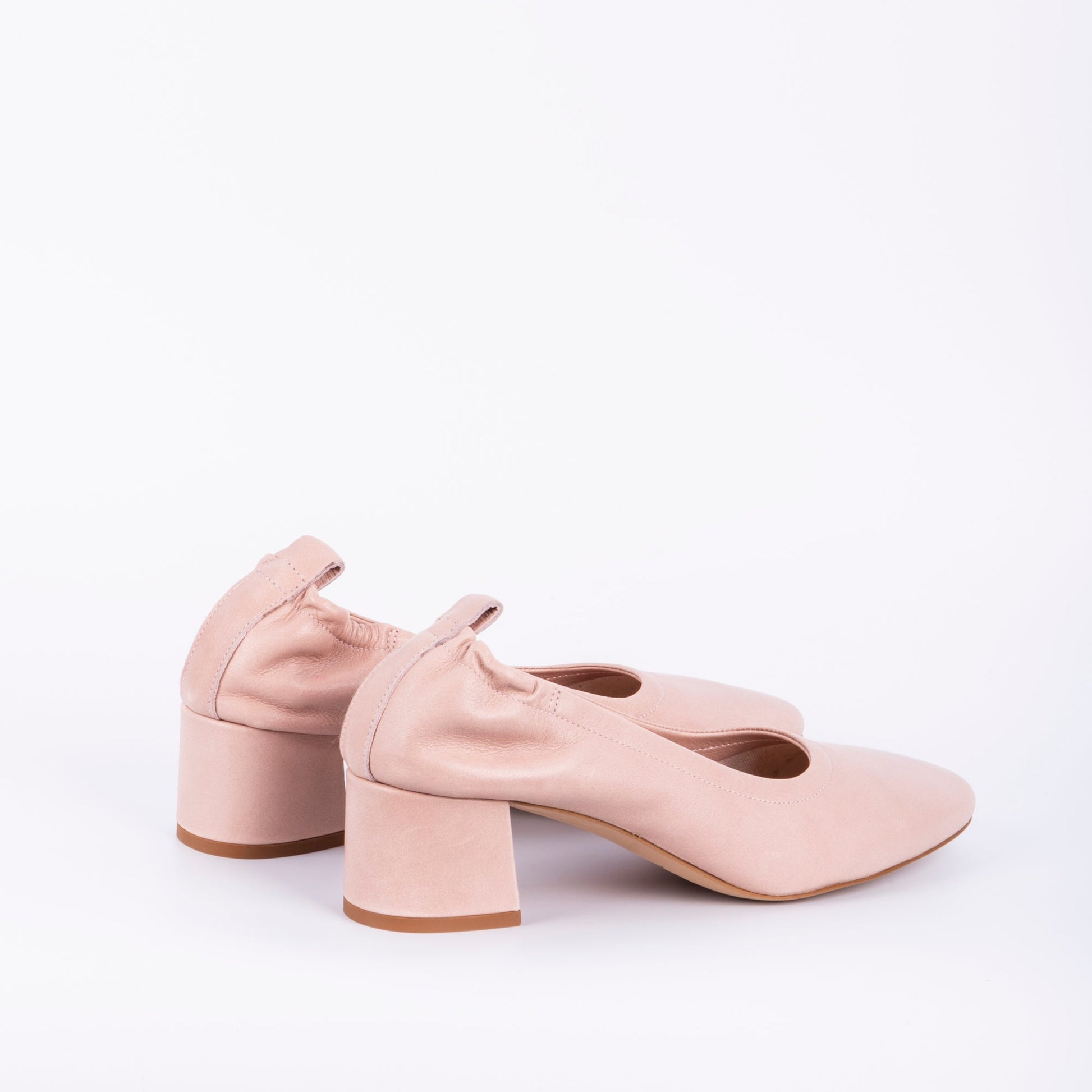 Eloisa savage nude - ballerina con tacco in pelle beige - Marta Ray
