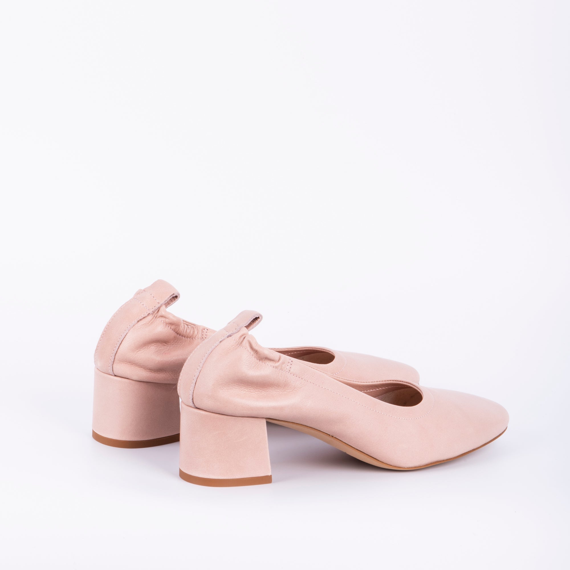 Eloisa savage nude - ballerina con tacco in pelle beige - Marta Ray