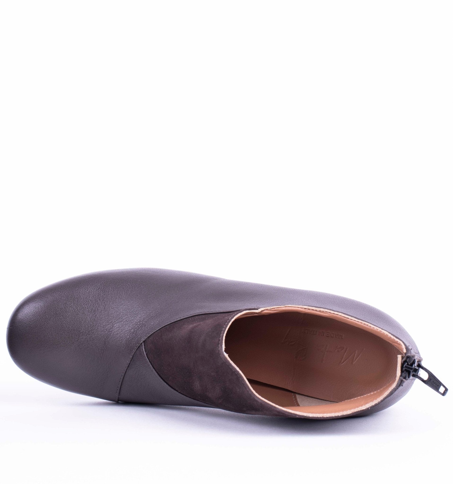 Ermione T7 mousse ebano+ long beach testa di moro - scarpa con tacco in pelle marrone - Marta Ray