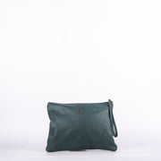 Ester mousse cardo marino - pochette in pelle verde - Marta Ray