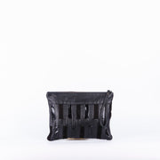 Ester patch nero - piattina a tracolla in pelle nera - Marta Ray