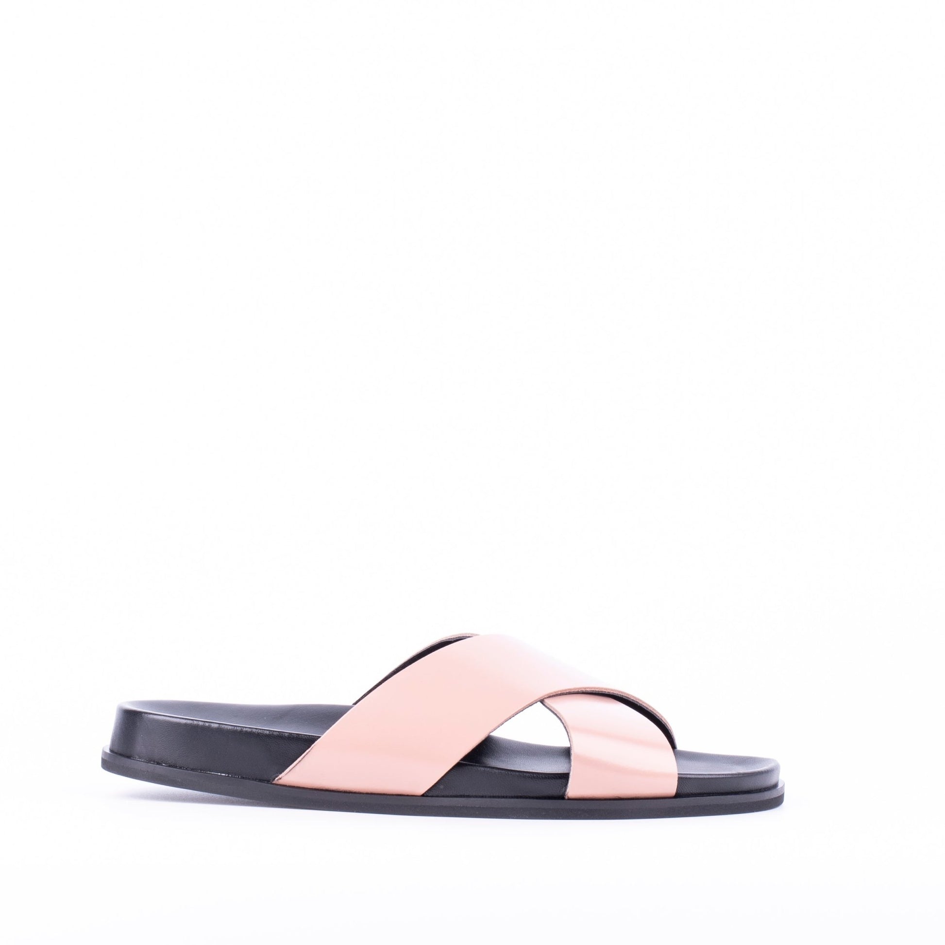 Ex-IT W1918 - ciabattina con fasce incrociate in pelle lucida rosa - Marta Ray