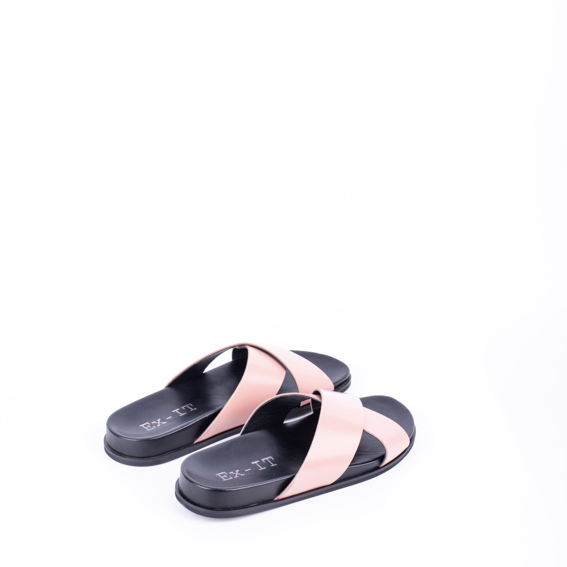 Ex-IT W1918 - ciabattina con fasce incrociate in pelle lucida rosa - Marta Ray