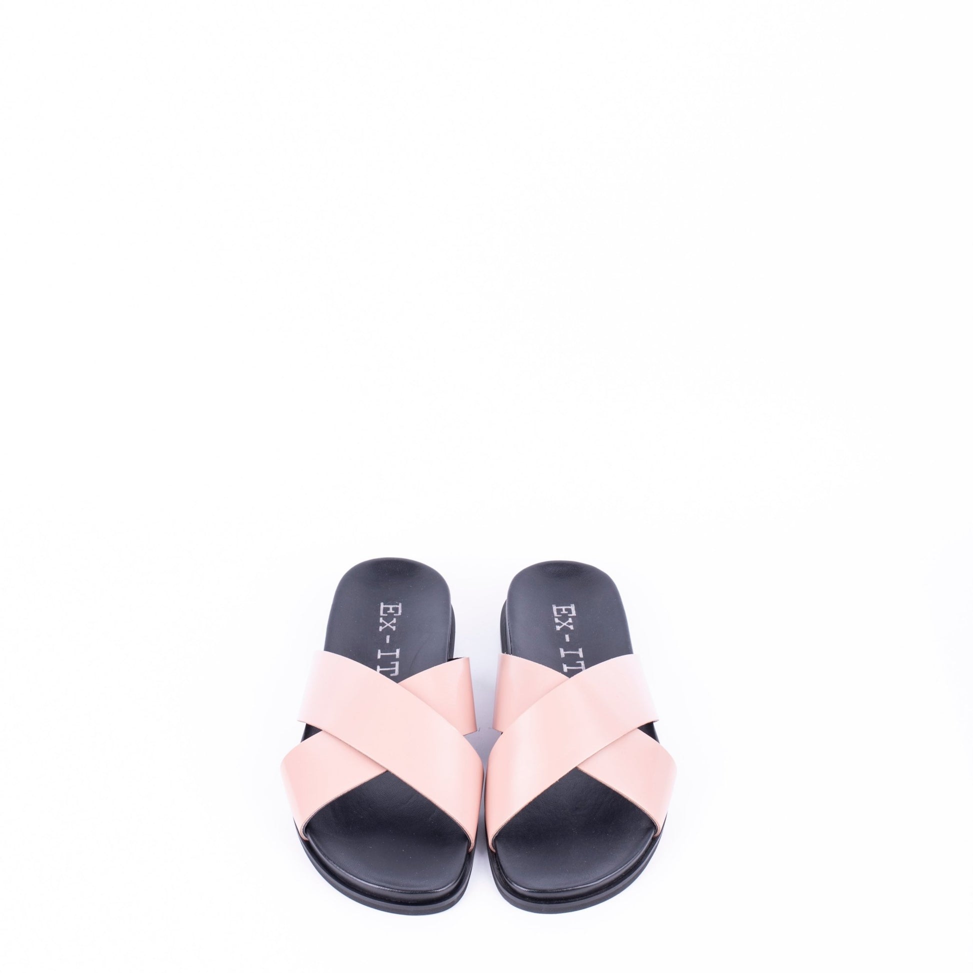 Ex-IT W1918 - ciabattina con fasce incrociate in pelle lucida rosa - Marta Ray