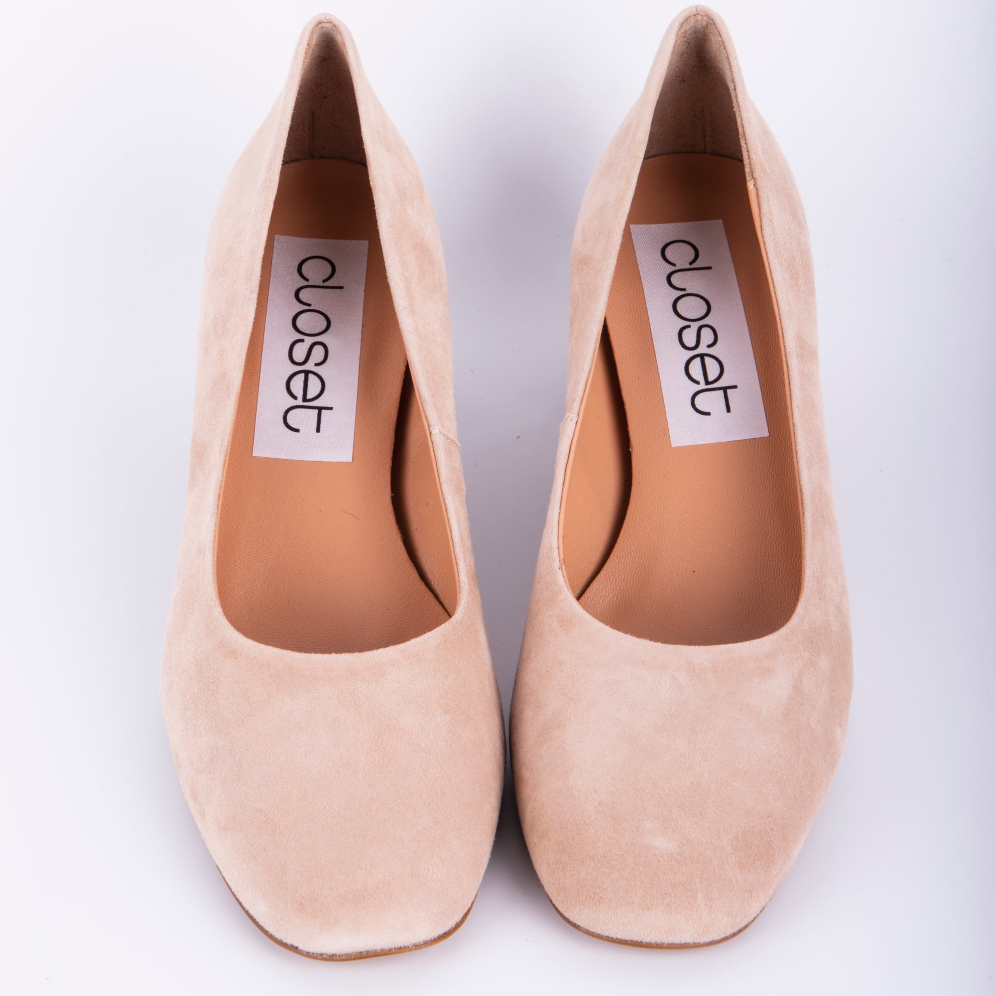 Flaminia camoscio cipria- décolleté a punta tonda in pelle rosa - Marta Ray