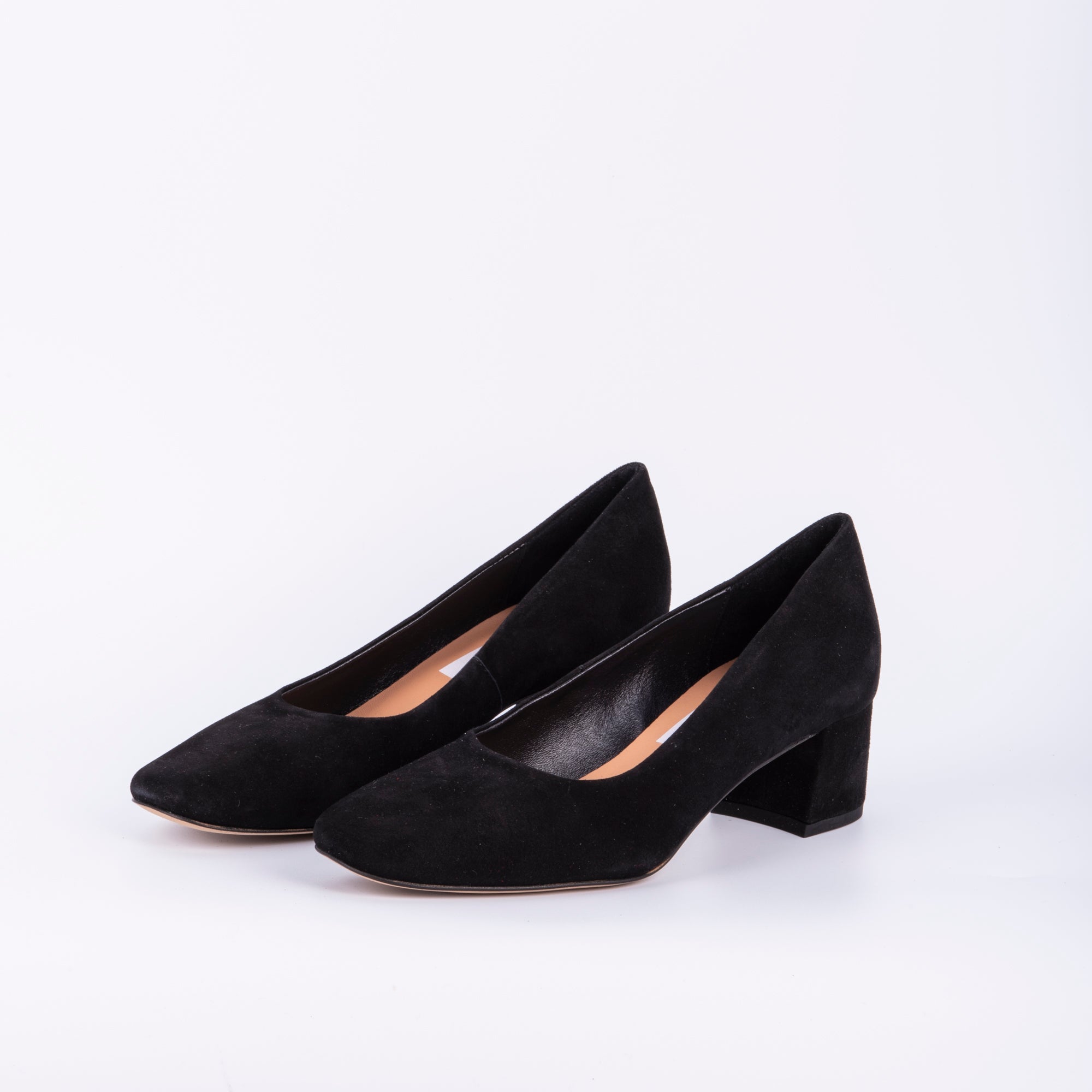 Flaminia camoscio nero - décolleté a punta tonda in pelle nera - Marta Ray