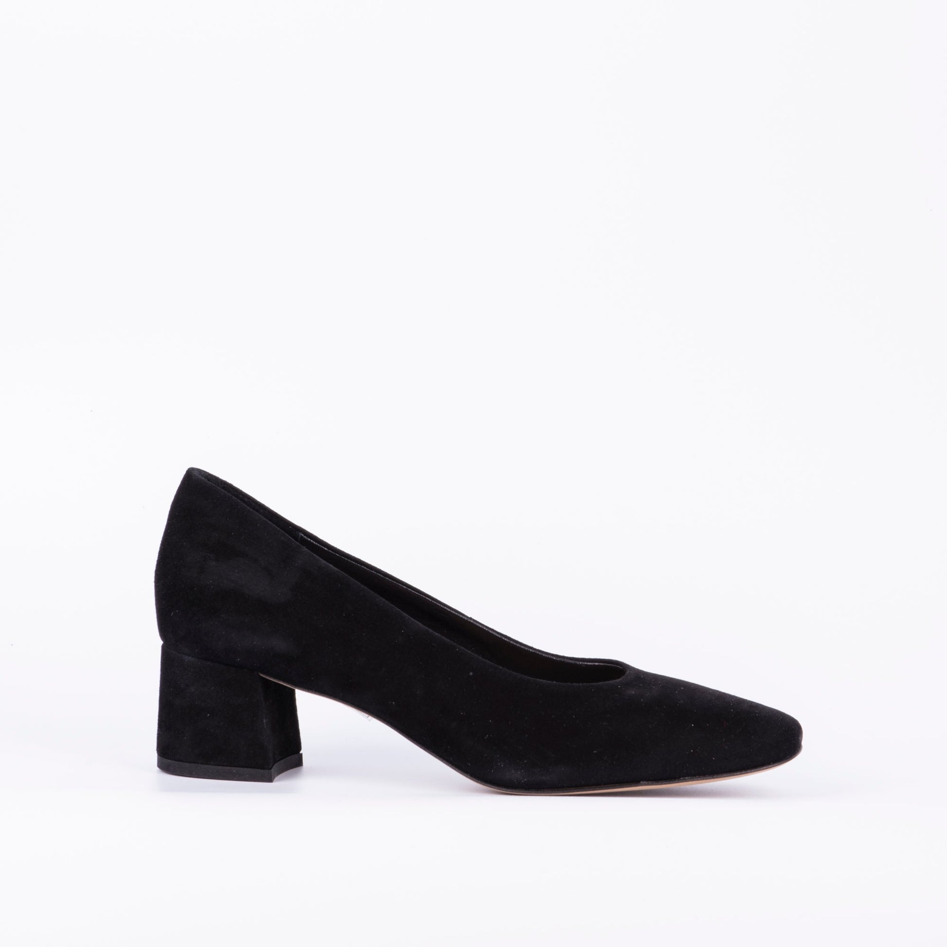 Flaminia camoscio nero - décolleté a punta tonda in pelle nera - Marta Ray