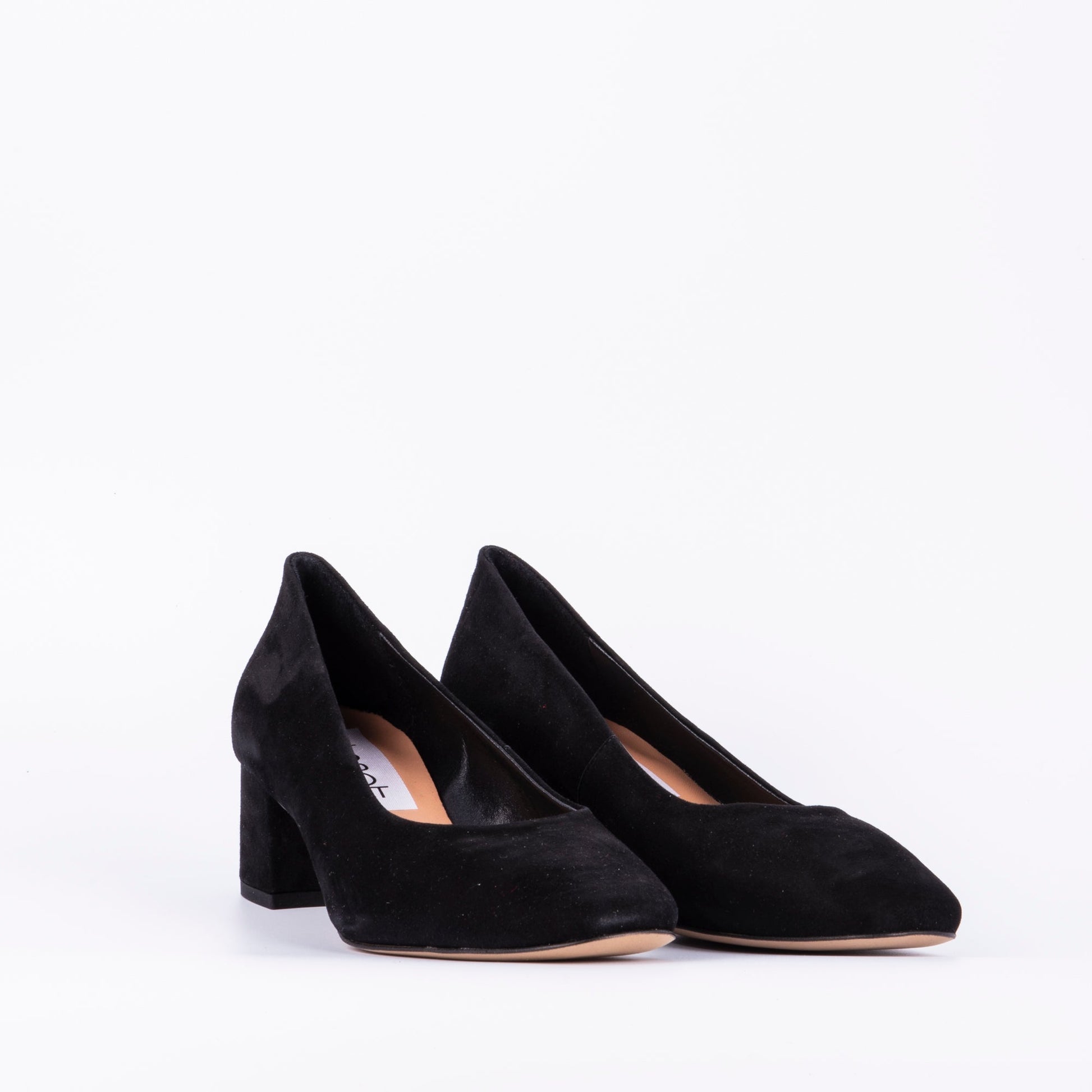 Flaminia camoscio nero - décolleté a punta tonda in pelle nera - Marta Ray