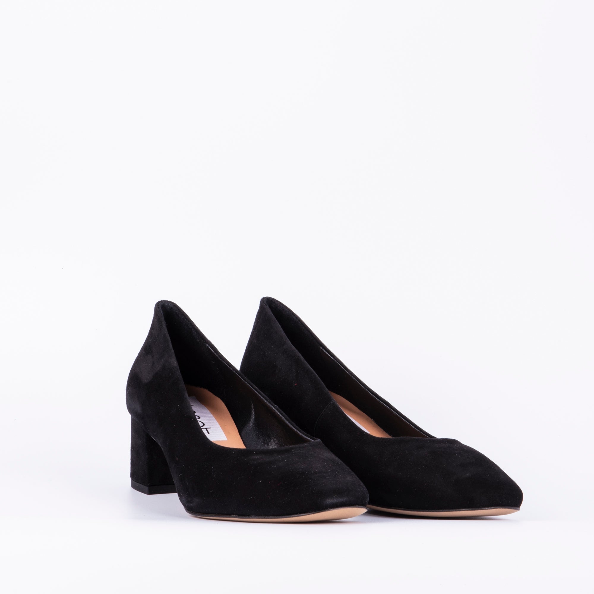 Flaminia camoscio nero - décolleté a punta tonda in pelle nera - Marta Ray