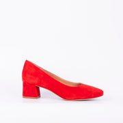 Flaminia camoscio rosso - décolleté a punta tonda in pelle rossa - Marta Ray