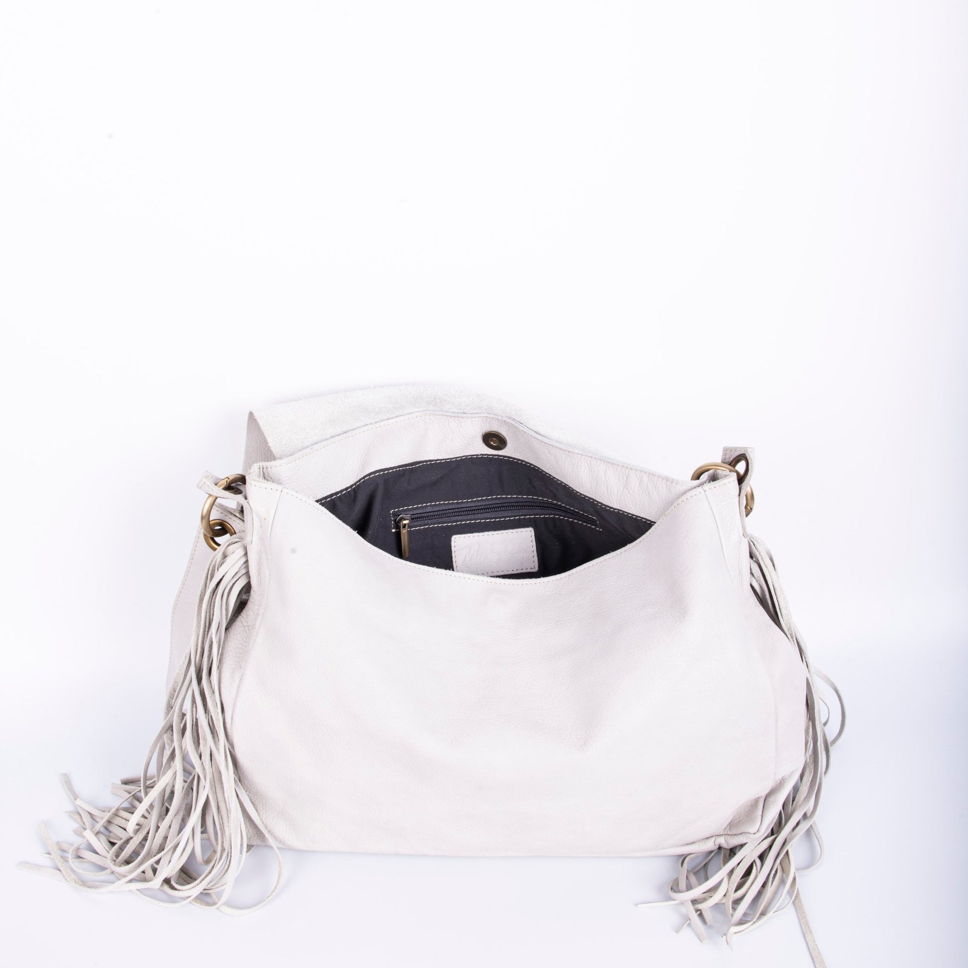 Floe mousse polvere - borsa a spalla in pelle bianca - Marta Ray