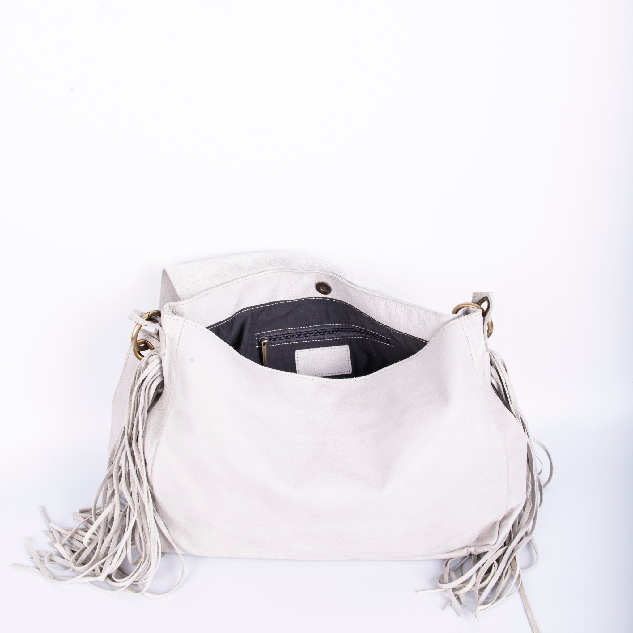 Floe mousse polvere - borsa a spalla in pelle bianca - Marta Ray