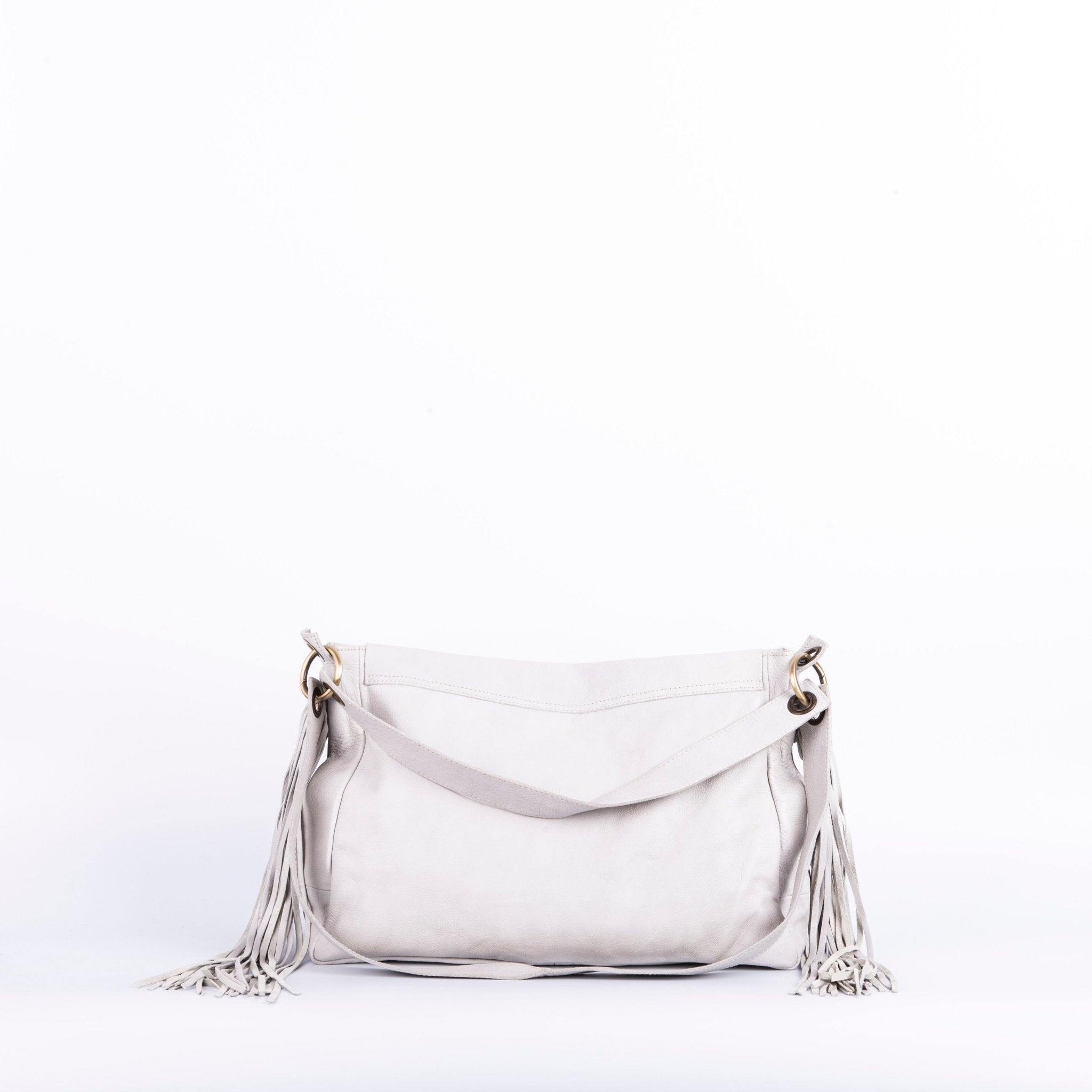 Floe mousse polvere - borsa a spalla in pelle bianca - Marta Ray