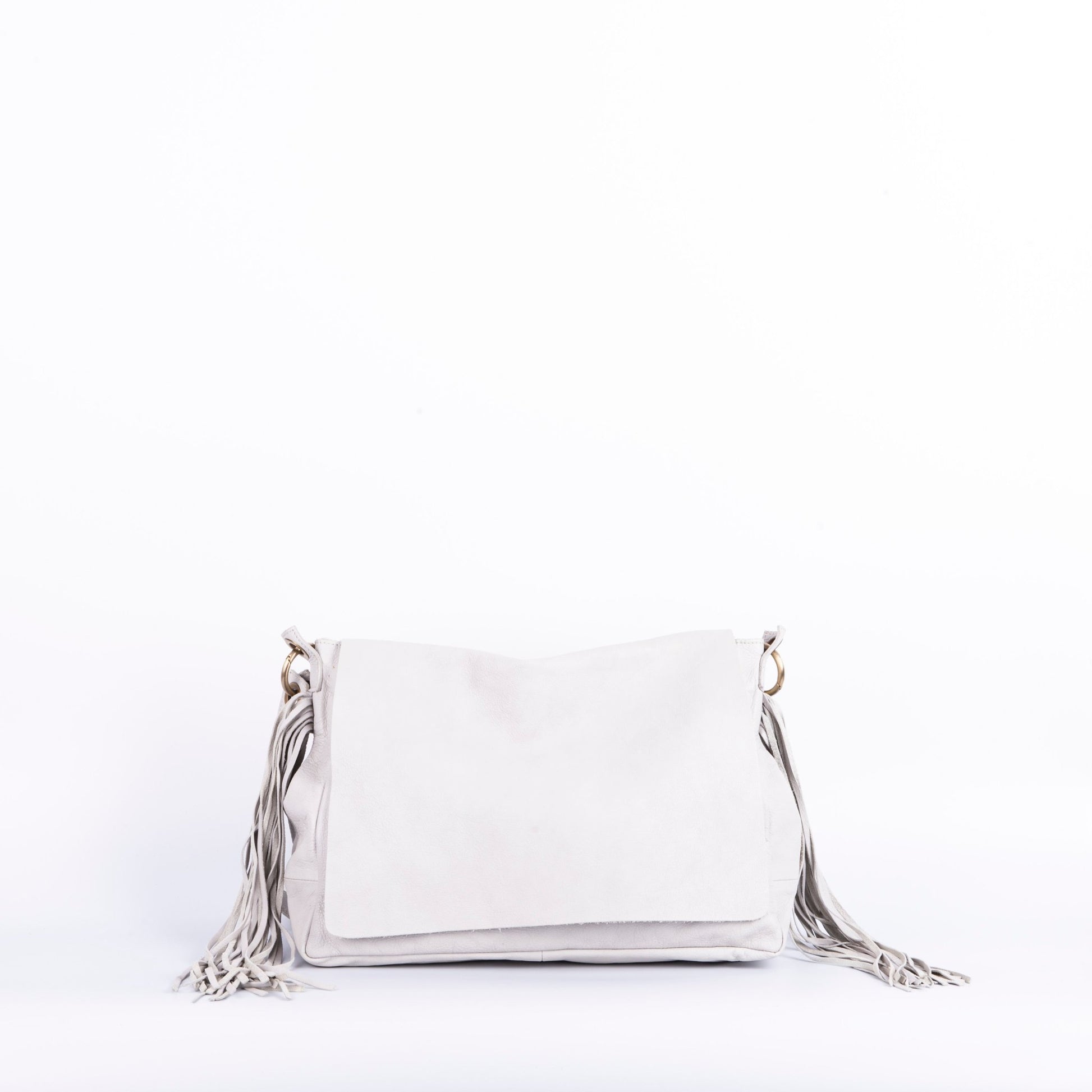 Floe mousse polvere - borsa a spalla in pelle bianca - Marta Ray