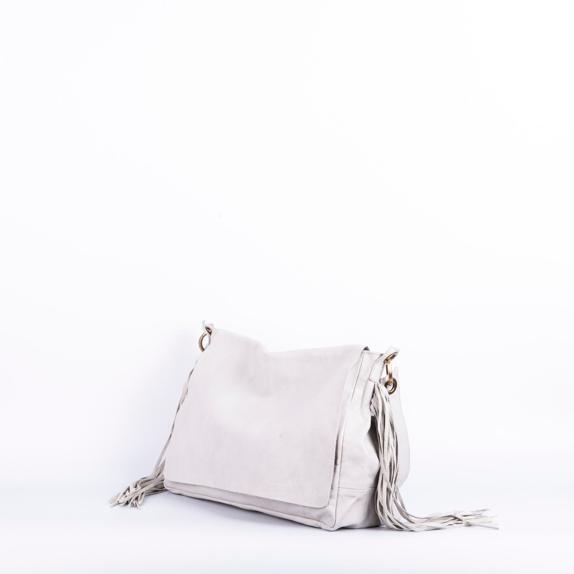 Floe mousse polvere - borsa a spalla in pelle bianca - Marta Ray