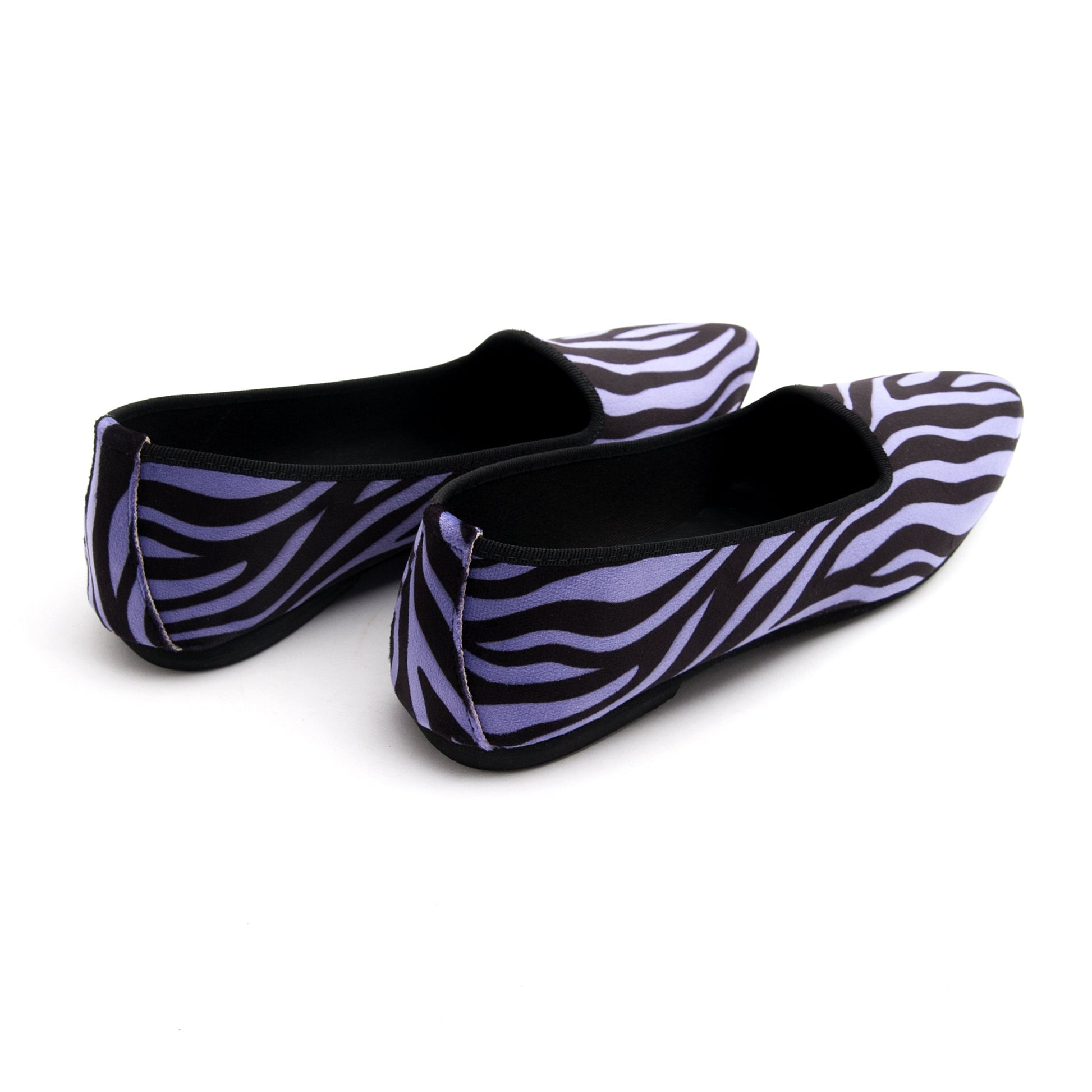 Friulana punta velluto zebrato viola nero - Marta Ray